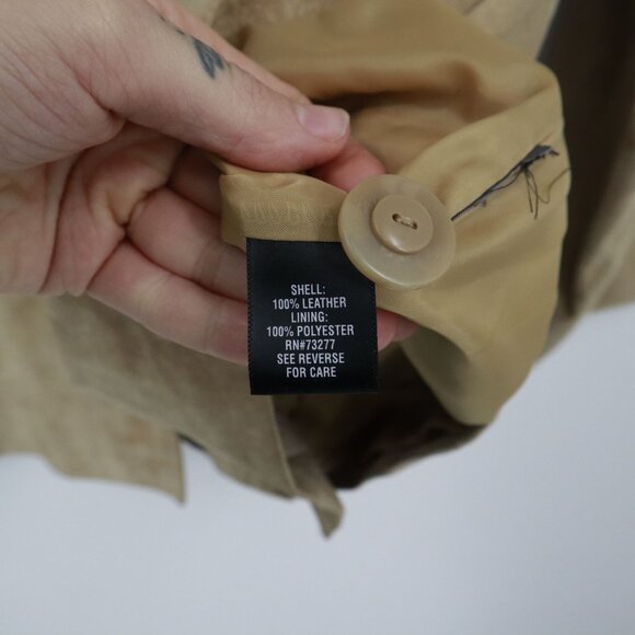 Croft & Barrow Suede Jacket Women XL Beige Formal Boho Career Tailored Classic - Picture 4 of 16